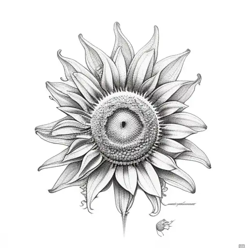 spine with sunflowers  tattoo design idea