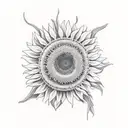 spine with sunflowers  tattoo design idea