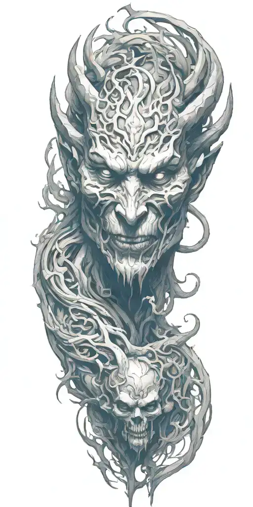 demon tattoo design idea