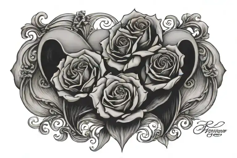 together forever tattoo design idea