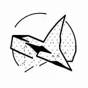 triangle with humpback whales around  tattoo design idea