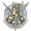 Germanic Valkyrie tattoo design idea