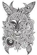 haida trattoo sketch with black tattoo design idea