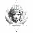 the Greek god Tyche tattoo design idea