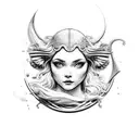 the Greek god Tyche tattoo design idea