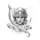 the Greek god Tyche tattoo design idea