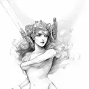 the Greek god Tyche tattoo design idea