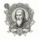 st Benedict medal tattoo design idea
