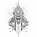 A tattoo that represents the struggle with depression and anger tattoo design idea