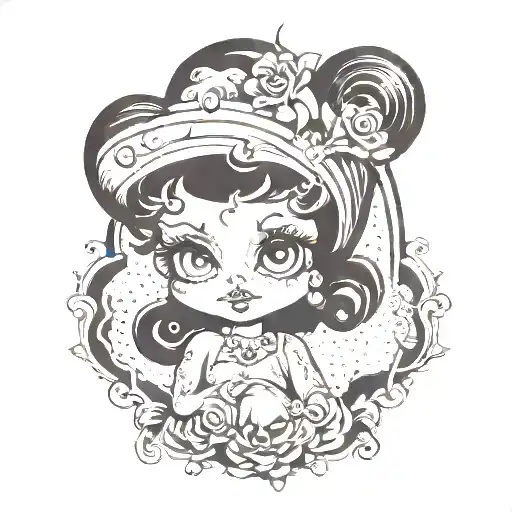 Betty boop horror  tattoo design idea