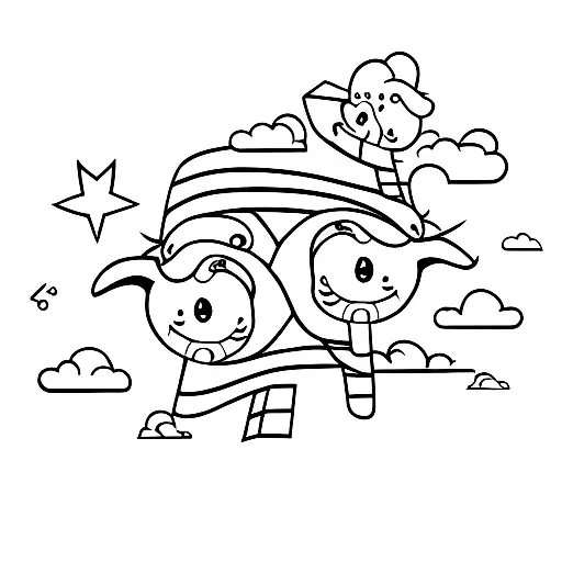 Matching ADHD twin small tattoo design idea