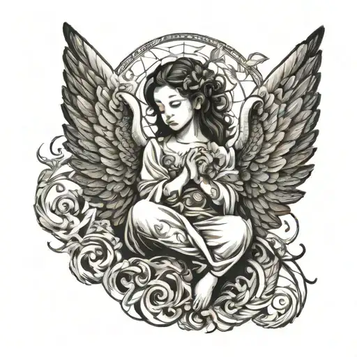 angel caido  tattoo design idea