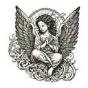 angel caido  tattoo design idea