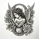 angel caido  tattoo design idea