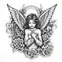 angel caido  tattoo design idea