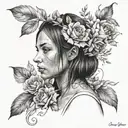 self-made daughter tattoo design idea