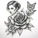 self-made daughter tattoo design idea