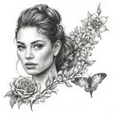 self-made daughter tattoo design idea