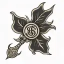 old money symbols tattoo design idea