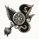 old money symbols tattoo design idea