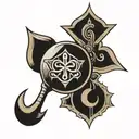 old money symbols tattoo design idea