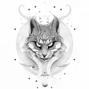 fases lunares tattoo design idea