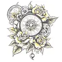 time lapse tattoo design idea