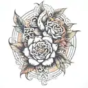 time lapse tattoo design idea