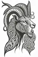goat tattoo design idea