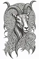 goat tattoo design idea