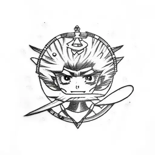 A collage of characters from Skip Beat and Hunter x Hunter in a whimsical and dream-like setting tattoo design idea