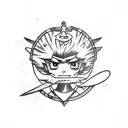 A collage of characters from Skip Beat and Hunter x Hunter in a whimsical and dream-like setting tattoo design idea