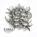 cakra Balinese  tattoo design idea