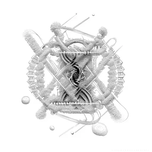 DNA SHAPED HARDSTYLE MUSIC tattoo design idea