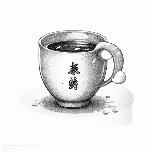 cup with pinky promise inside it tattoo design idea
