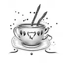 cup with pinky promise tattoo design idea