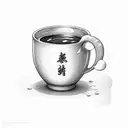 cup with pinky promise inside it tattoo design idea