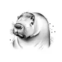 capybara bartender tattoo sketch tattoo design idea