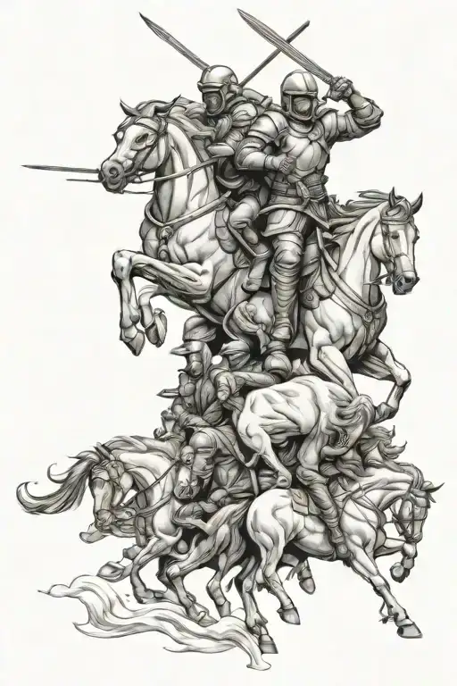 4 horsemen apocalypse  tattoo design idea