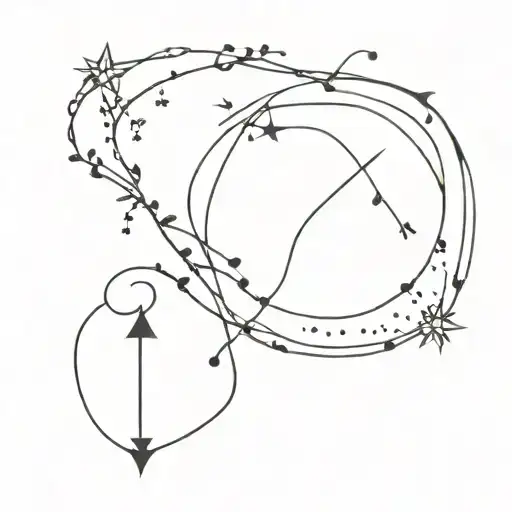 constellation Aquarius Sagittarius Scorpio tattoo design idea