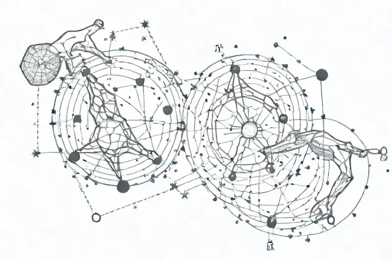 constellations Aquarius, Sagittarius, Scorpio tattoo design idea