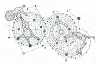 constellations Aquarius, Sagittarius, Scorpio tattoo design idea