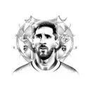 messi barca worldcup tattoo design idea
