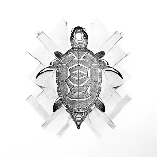 Turtle, dolphin, monkey,Maui tribal, totem pole tattoo design idea