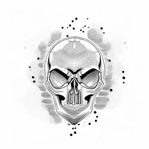 skull shaped like an eggplant tattoo design idea