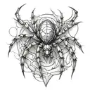 Spider tattoo design idea