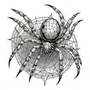 Spider tattoo design idea