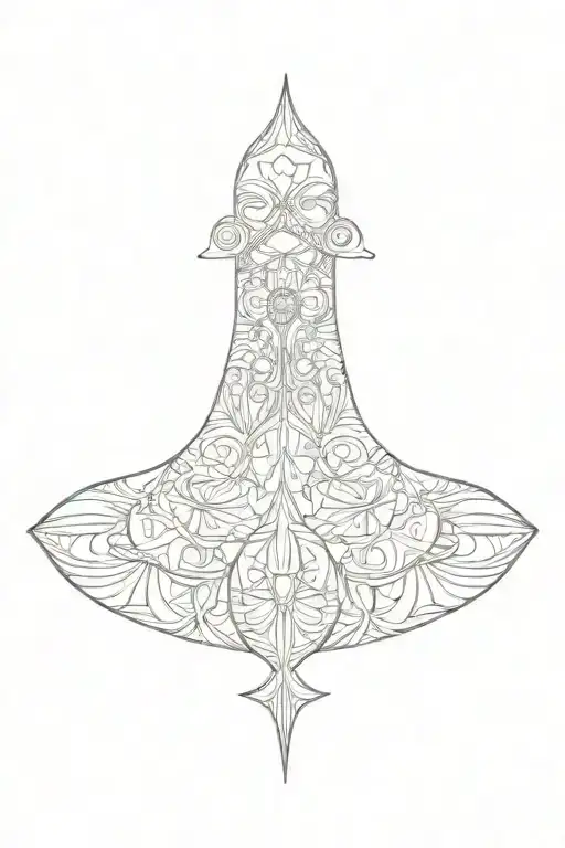 Symbol Made Up style girl tattoo design idea