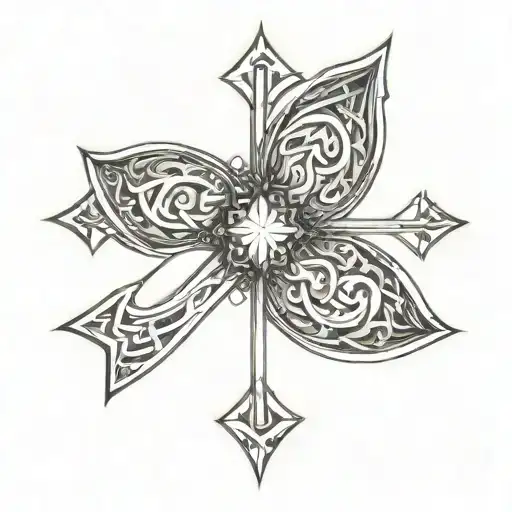 serenity courage and wisdom courage symbols cross tattoo design idea