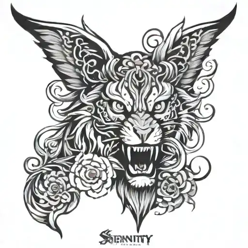 serenity courage and wisdom  tattoo design idea